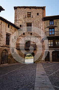 Portal de la Cabra is one of the gate of the old wall of Mora de Rubielos, Teruel, Spain