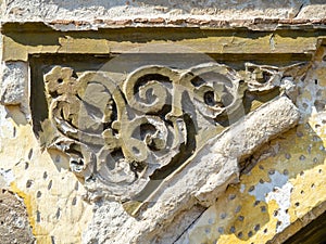 Portal detail dilapidating house, Bratislava