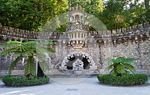 Portal of the Guardians in Quinta da Regaleira estate. Sintra. Portugal