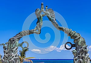 Portal Maya in the Fundadores park Playa del Carmen Mexico photo