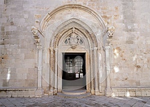 Portal of the St Mark s Cathedral in Korcula, Croatia