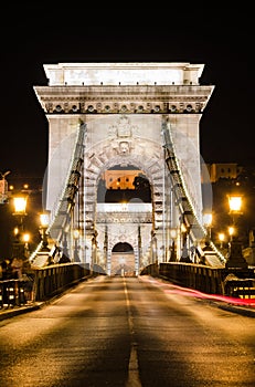 The portal of Szechenyi Chain Bridge, Budapest
