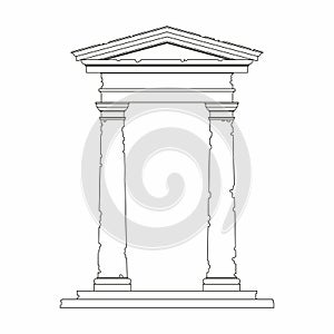 Portal with use of the Tuscan order