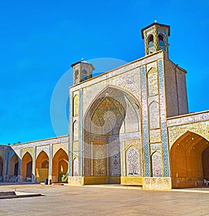 The portal of Vakil mosque, Shiraz, Iran