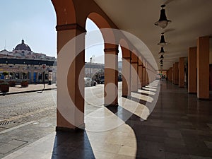 portals in the Centre of the city of Toluca, Mexico