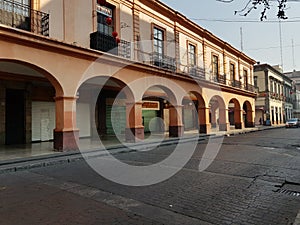 portals in the Centre of the city of Toluca, Mexico