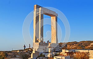 Portara - ancient temple of Apollo Naxos island Greece