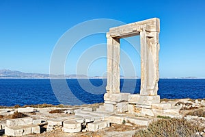 Portara in Chora of Naxos island, Greece photo