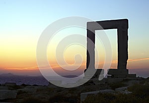 Portara gate in Naxos island