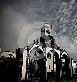 Portas da cidade Arch, Ponta Delgada, Sao Miguel island, Azores, Portugal photo