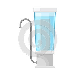 Portative Water Filter For Purification Flat Vector Illustration