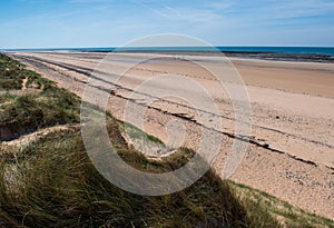 The Portbail beach in the Cotentin, Normandy, France