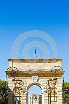 The Porte du Peyrou 1693, a city gate in Montpellier, France