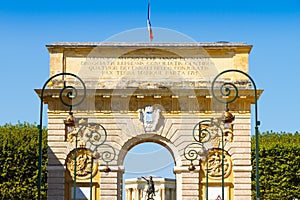 The Porte du Peyrou 1693, a city gate in Montpellier, France