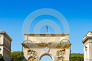 The Porte du Peyrou 1693, a city gate in Montpellier, France