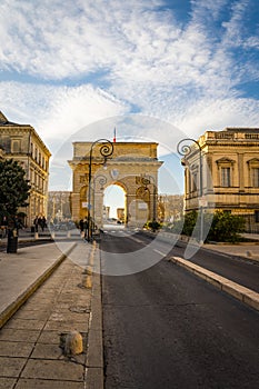 Porte du Peyrou, Arc de Triomphe in Montpellier, France.