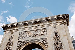 Porte Saint-Denis, Paris, France triumphal arch photo