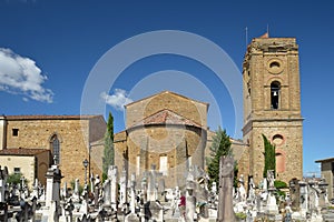 Porte Sante cemetery and San Miniato basilica in Florence, Italy