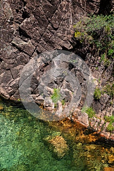 Portela do Homem waterfall in Geres National Park in Portugal photo