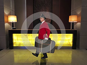 Porter, Baggage Handler, Hotel Clerk, Luxury Resort Worker photo