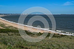 Landscape of Portezuelo beach in Maldonado, Uruguay