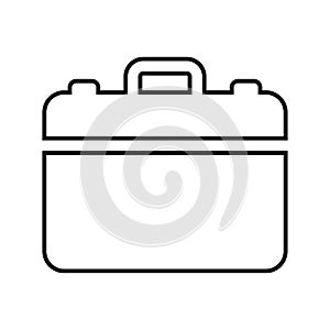 Portfolio, Bag outline icon. Line art vector