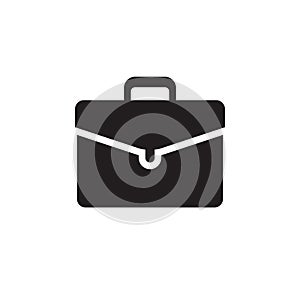 Portfolio black icon design. Briefcase portfolio concept vector sign