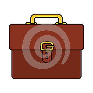 portfolio briefcase handle isolated icon