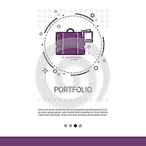 Portfolio Case With Document Contract Business Web Banner With Copy Space