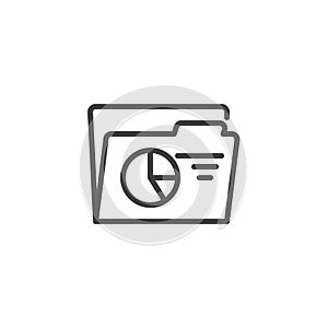 Portfolio folder line icon