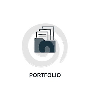 Portfolio icon. Premium style design from design ui and ux icon collection. Pixel perfect Portfolio icon for web design, apps,