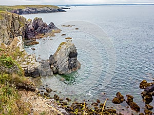 Porth Coch Mawr on the Welsh Coastal Path, Pembrokeshire, Wales photo