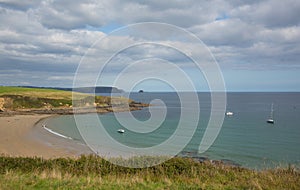 Porthcurnick Cornwall beach and coast near Portscatho Roseland peninsula photo