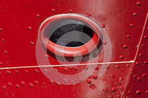 Porthole in the bow of a ship