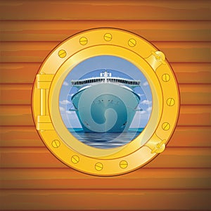 Porthole cruise liner photo