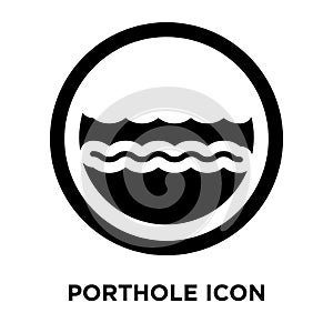 Porthole icon vector isolated on white background, logo concept