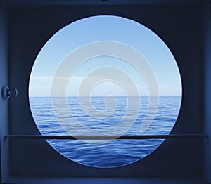 Porthole with ocean view