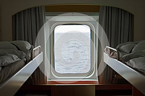 Porthole of the ship