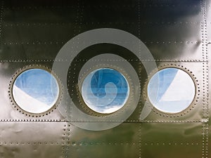 Portholes on old aircraft