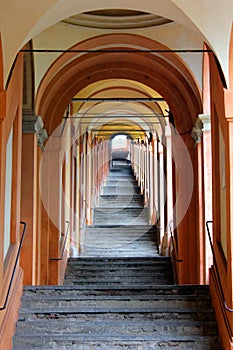 Portico of Bologna leading to the Sanctuary of the Madonna di San Luca