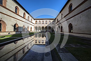 Ducal courtyards, Castello Sforzesco, Milan photo