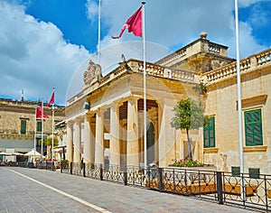 The portico of Italian Cultural Institute, Valletta, Malta