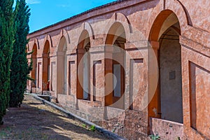 Portico leading to Sanctuary of the Madonna di San Luca in Bolog