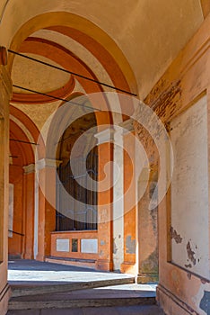 Portico leading to Sanctuary of the Madonna di San Luca in Bolog