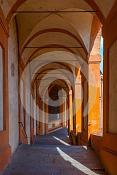 Portico leading to Sanctuary of the Madonna di San Luca in Bolog