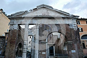 Portico Ottavia in Rome, Italy
