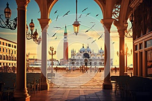 portico on Piazza San Marco Venice