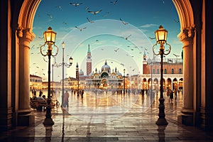 portico on Piazza San Marco Venice