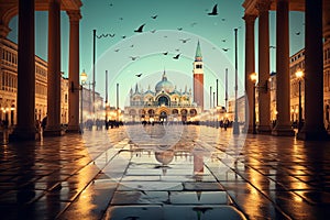 portico on Piazza San Marco Venice