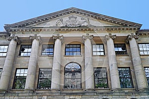 Portico of Province House, legislature building in Halifax, Nova Scotia